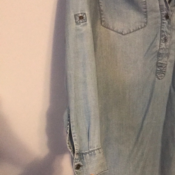 Light Blue Denim Tunic Dress - Picture 5 of 7